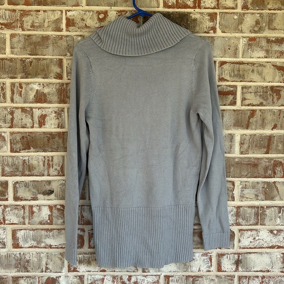 White House Black Market Light Gray Cowl Neck Sweater - Picture 9 of 9